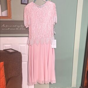 Chic Pink Lace Women's Prom Dress HB